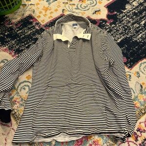 J. Crew Navy and White Striped Knit Pullover